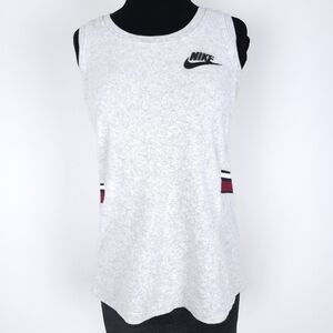 Nike Terry Cloth Tank embroidered Logo collegiate stripe Small